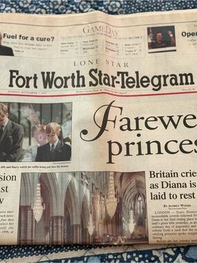 Vintage Fort Worth Star-Telegram Newspaper - Neutral Tones